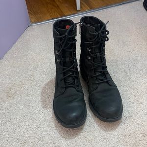 Sorel combat boots black size 7